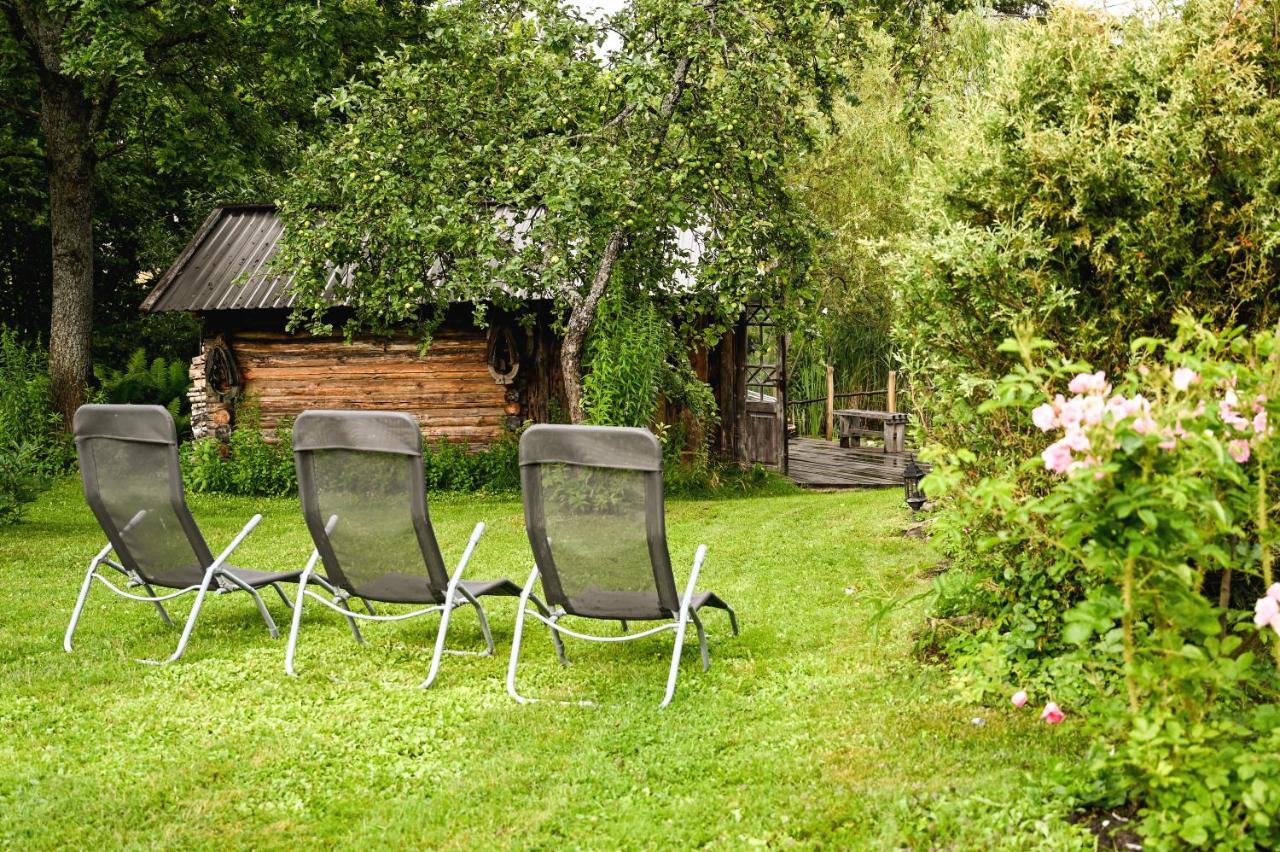 Villa Idilliska Latgaliesu Lauku Maja Ar Melno Pirti Aglona Exterior foto